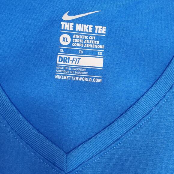 Nike Women's Dri-Fit V-Neck Size XL Blue - Picture 4 of 7